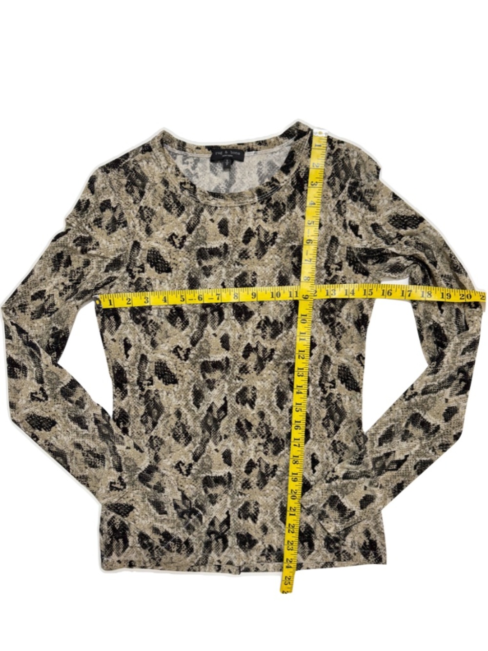 Rag and Bone Sabeen Snake Print Long-Sleeve Shirt Size Small - Picture 7 of 10